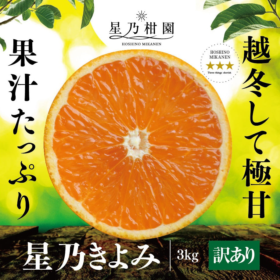 星乃きよみ【木成り完熟みかん/訳あり】 3kg