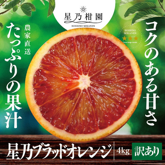 星乃ブラッドオレンジ【木成り完熟 /訳あり】4kg